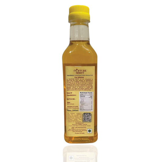 Nurture Right Cold Wood-Pressed Yellow Mustard Oil