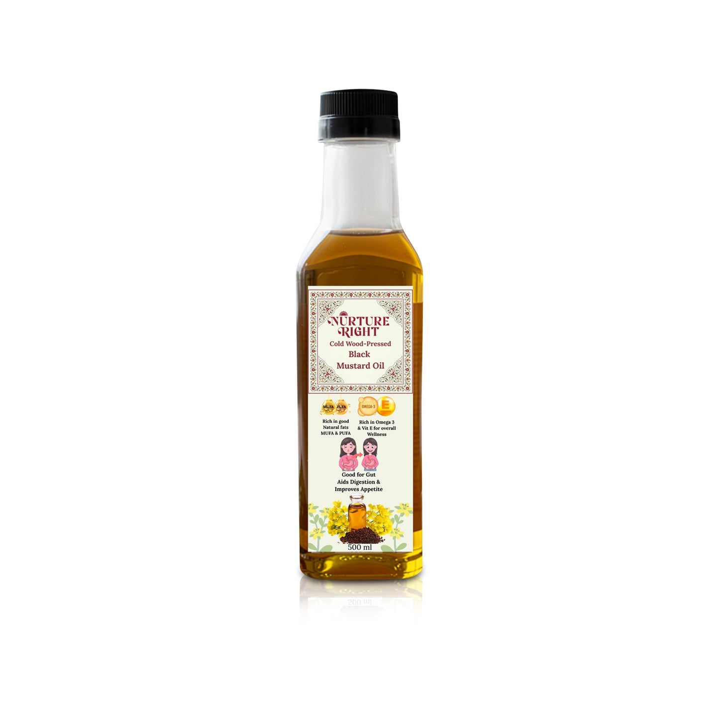 Nurture Right Cold Wood Pressed Black Mustard Oil