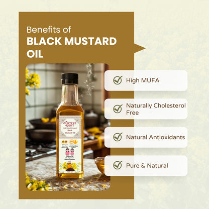 Nurture Right Cold Wood Pressed Black Mustard Oil
