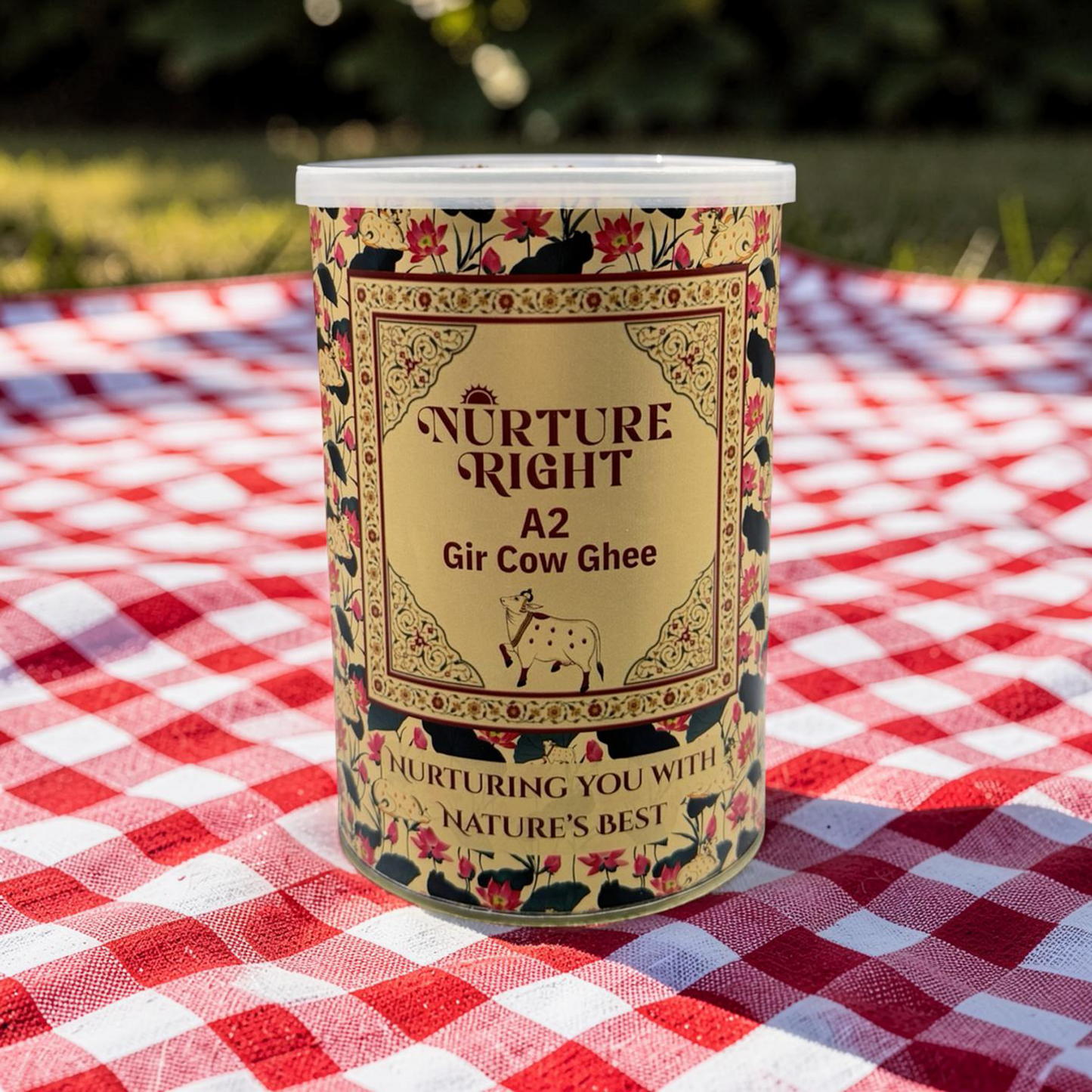 Nurture Right A2 Gir Cow Ghee Tin Packing