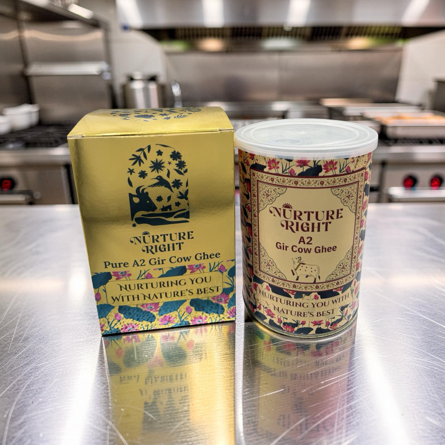 Nurture Right A2 Gir Cow Ghee Tin Packing