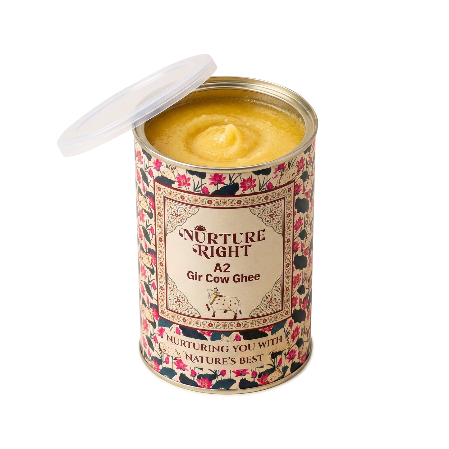 Nurture Right A2 Gir Cow Ghee Tin Packing