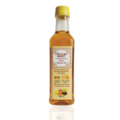 Nurture Right Cold Wood-Pressed Yellow Mustard Oil