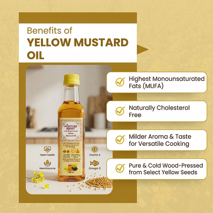 Nurture Right Cold Wood-Pressed Yellow Mustard Oil