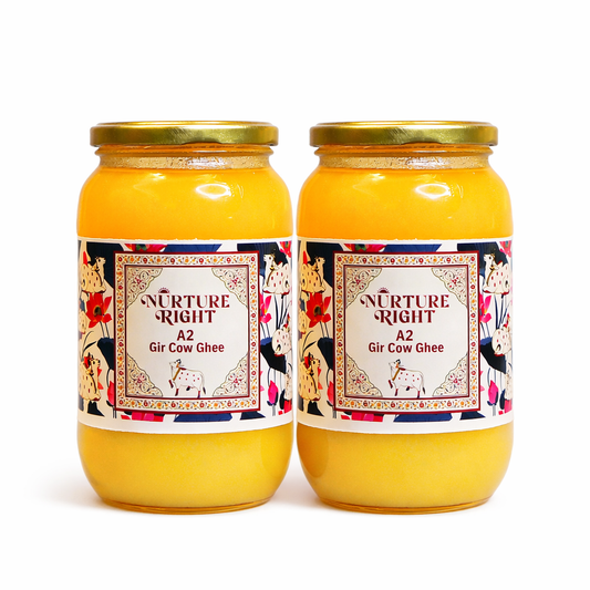 Family Essentials pack of Pure Gir Cow Ghee Goodness 1LT(Pack of 2)