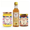 The Golden Essentials Trio (500ML Ghee + Yellow Mustard Oil + Honey)